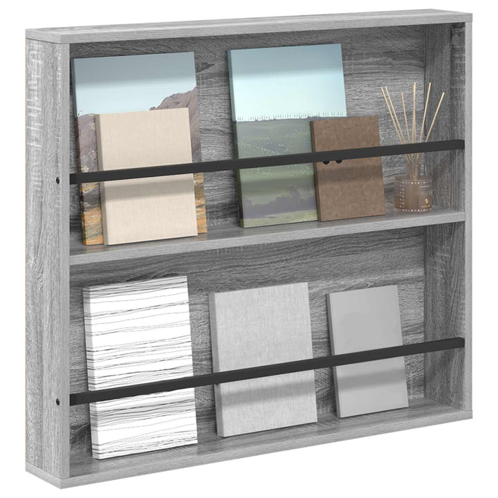 Magasin Rack Grå Sonoma 80 x 12 x 70 cm Konstrueret træ
