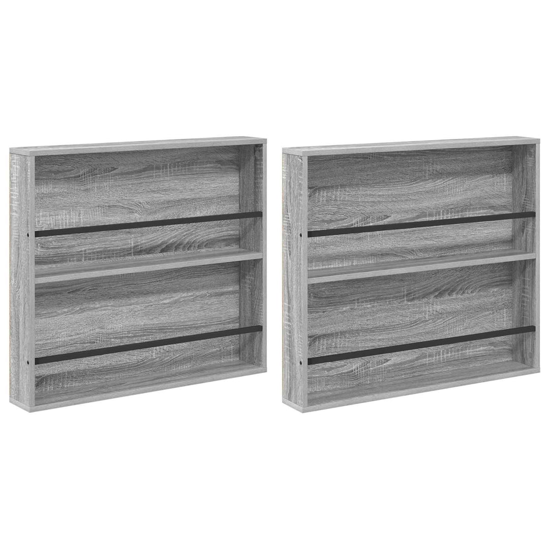 Magasin Rack 2 stk. Grå Sonoma 80 x 12 x 70 cm Konstrueret træ