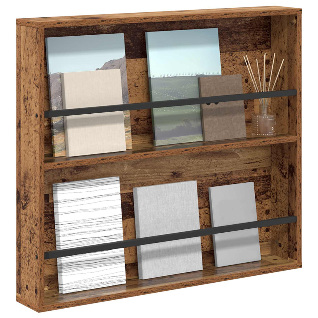 Magasin Rack Gammelt træ 80 x 12 x 70 cm Konstrueret træ