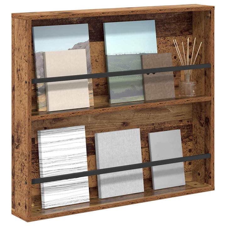 Magasin Rack Gammelt træ 80 x 12 x 70 cm Konstrueret træ