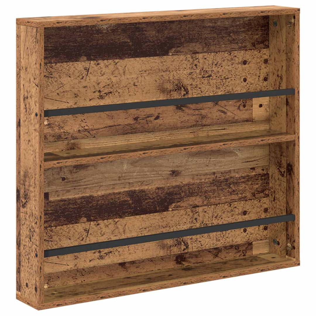 Magasin Rack 2 stk. Gammelt træ 80 x 12 x 70 cm Konstrueret træ