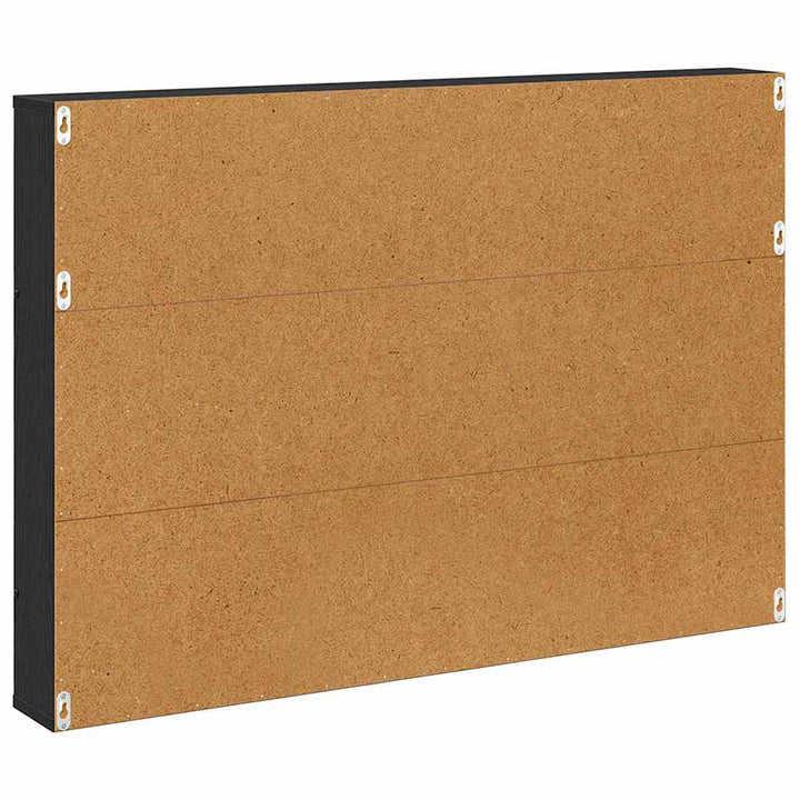 Magasin Rack med hylde Sort eg 100 x 12 x 70 cm Konstrueret træ