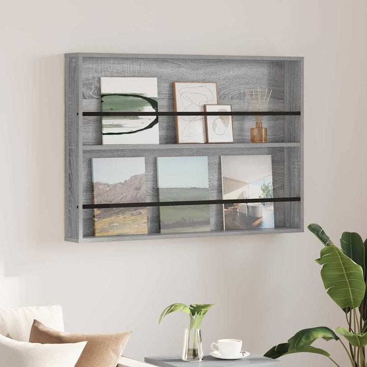 Magasin Rack Grå Sonoma 100 x 12 x 70 cm Konstrueret træ