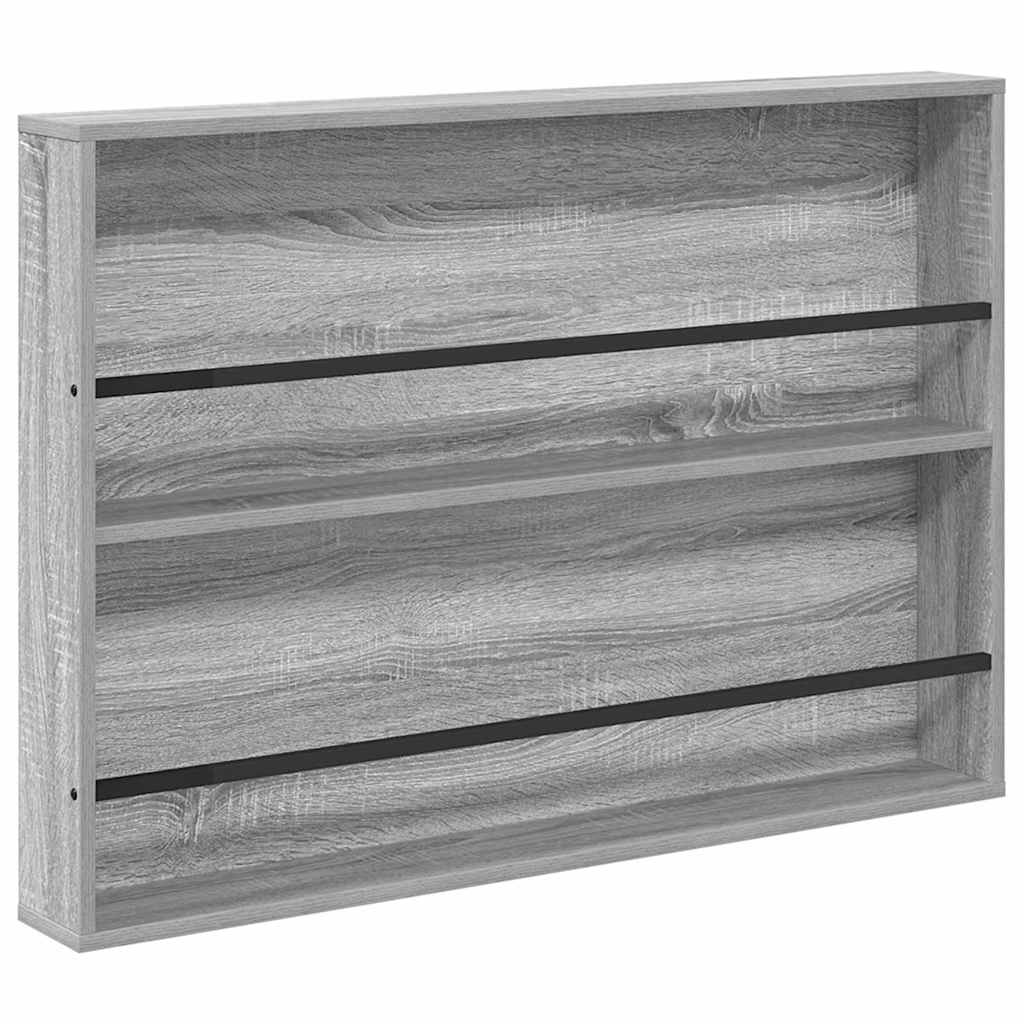 Magasin Rack med hylde 2 stk. Grå Sonoma 100 x 12 x 70 cm