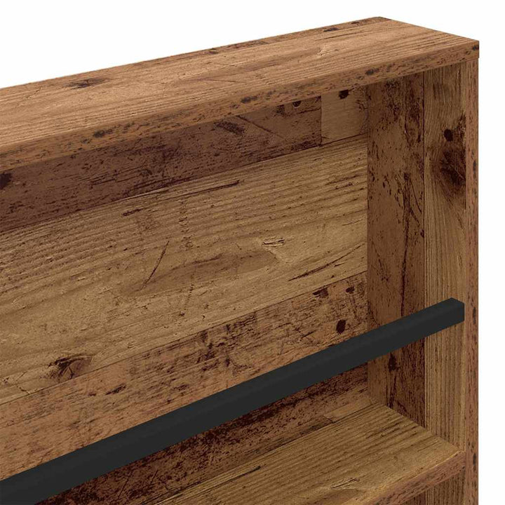 Magasin Rack med hylde 2 stk. Gammelt træ 100 x 12 x 70 cm