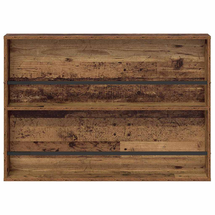 Magasin Rack med hylde 2 stk. Gammelt træ 100 x 12 x 70 cm