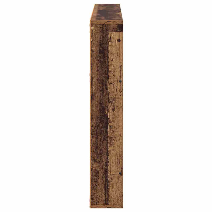 Magasin Rack med hylde 2 stk. Gammelt træ 100 x 12 x 70 cm