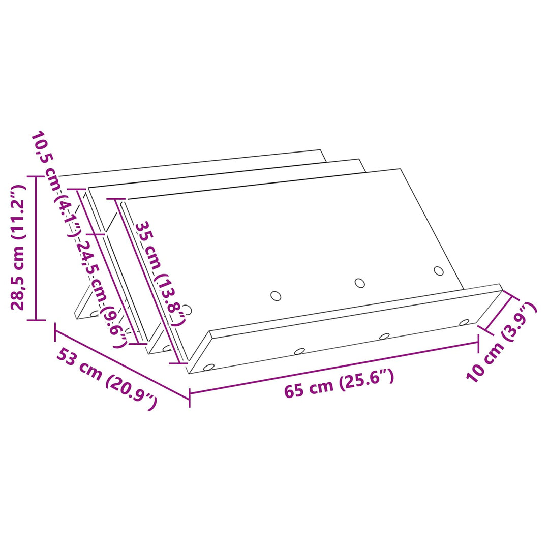 Magasin Rack Beton Grå 65 x 53 x 28,5 cm Konstrueret træ
