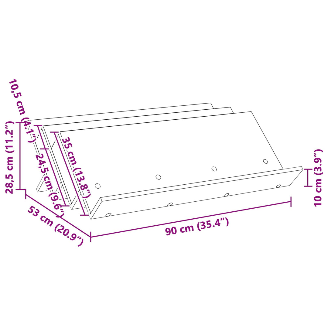 Magasin Rack Sonoma eg 90 x 53 x 28,5 cm Konstrueret træ