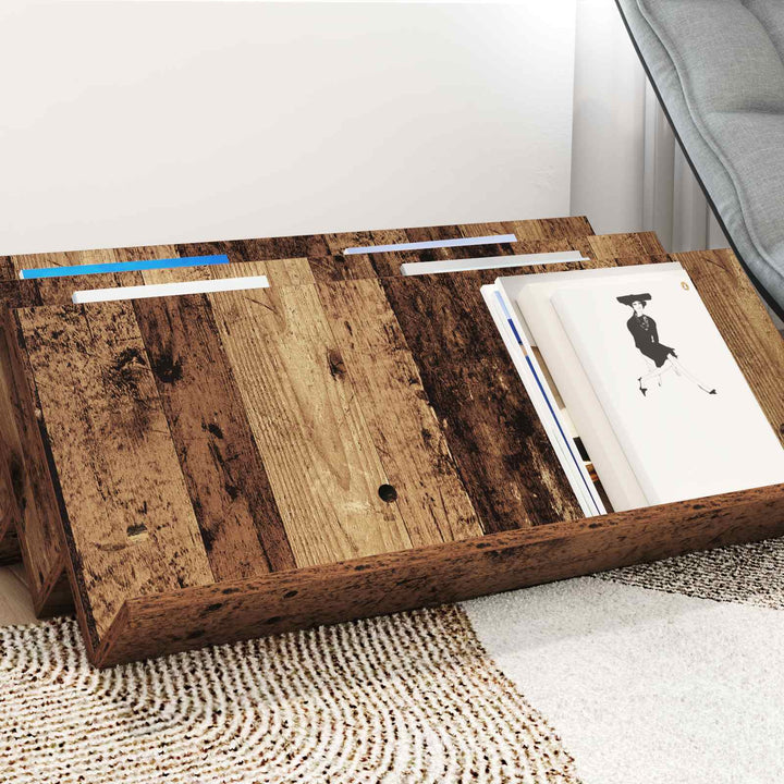 Magasin Rack Gammelt træ 90 x 53 x 28,5 cm Konstrueret træ