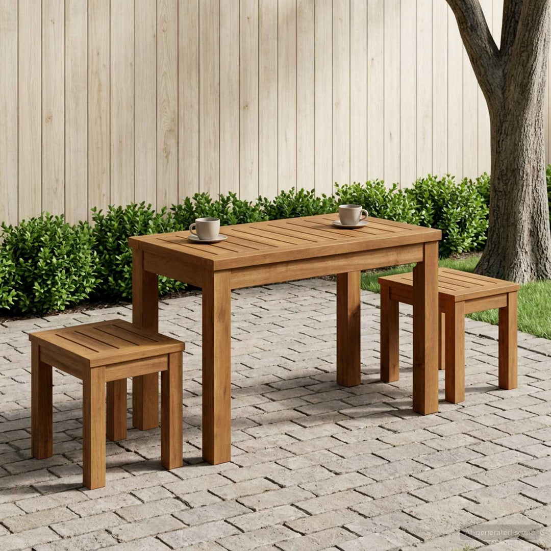 Sofabord Naturfarvet 60,5 x 30 x 36 cm Massivt Akacietræ