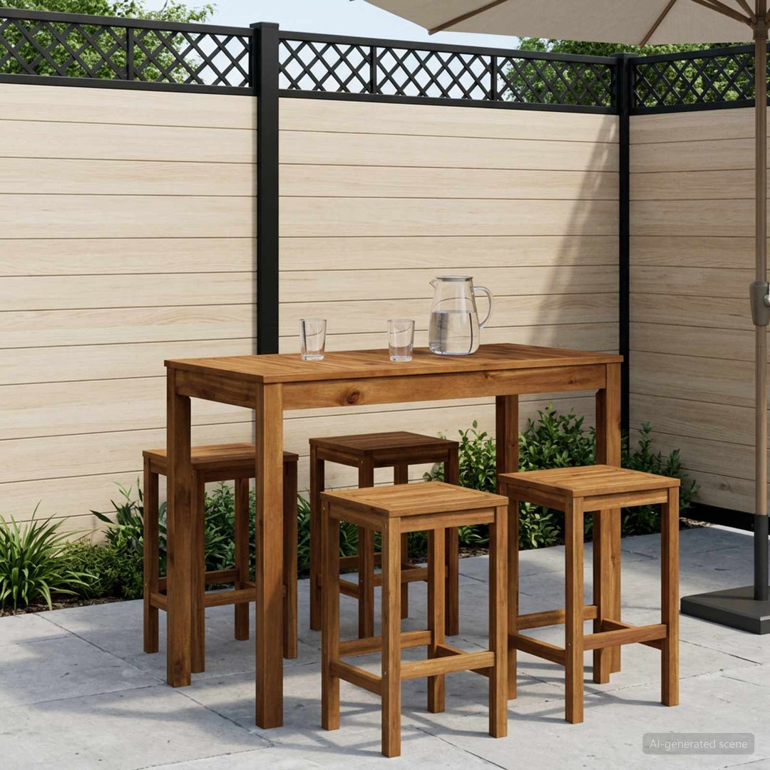 Have Bar Bord Naturfarvet 108,5 x 55 x 105 cm Massivt Akacietræ