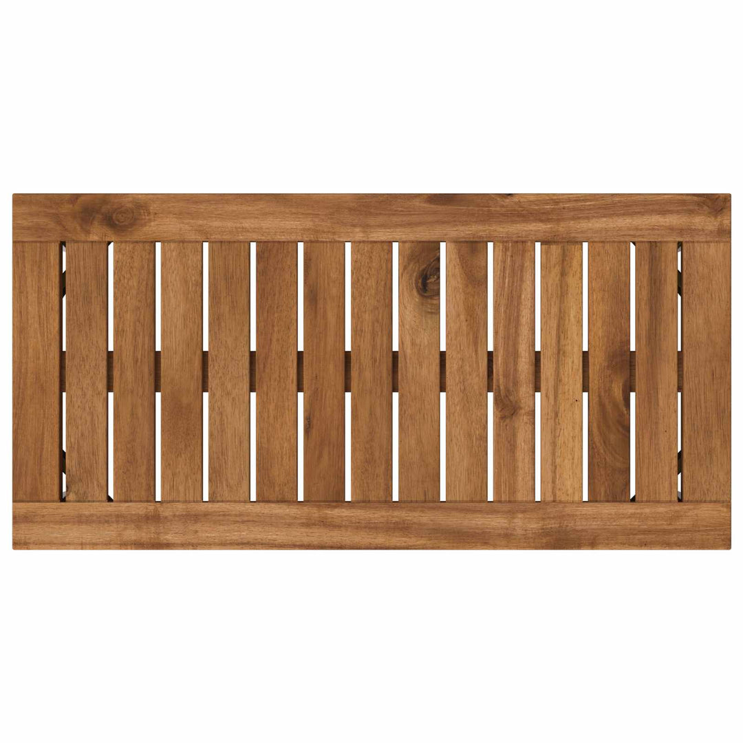 Sofabord Natur og hvid 60,5 x 30 x 36 cm Massivt Akacietræ