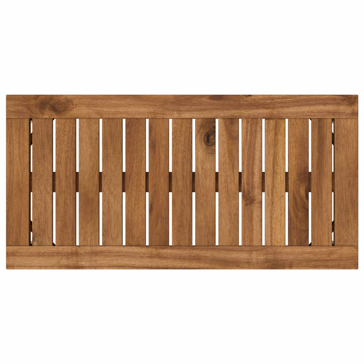 Sofabord Natur og hvid 60,5 x 30 x 36 cm Massivt Akacietræ