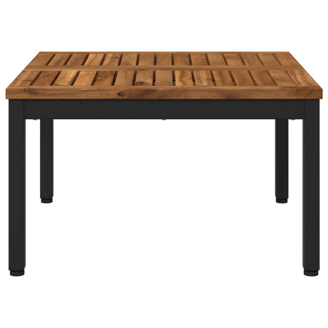 Sofabord Naturfarvet og sort 60 x 60,5 x 36 cm
