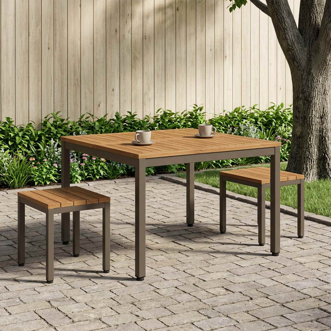 Sofabord Naturlig og Kaffe 100 x 100,5 x 45 cm