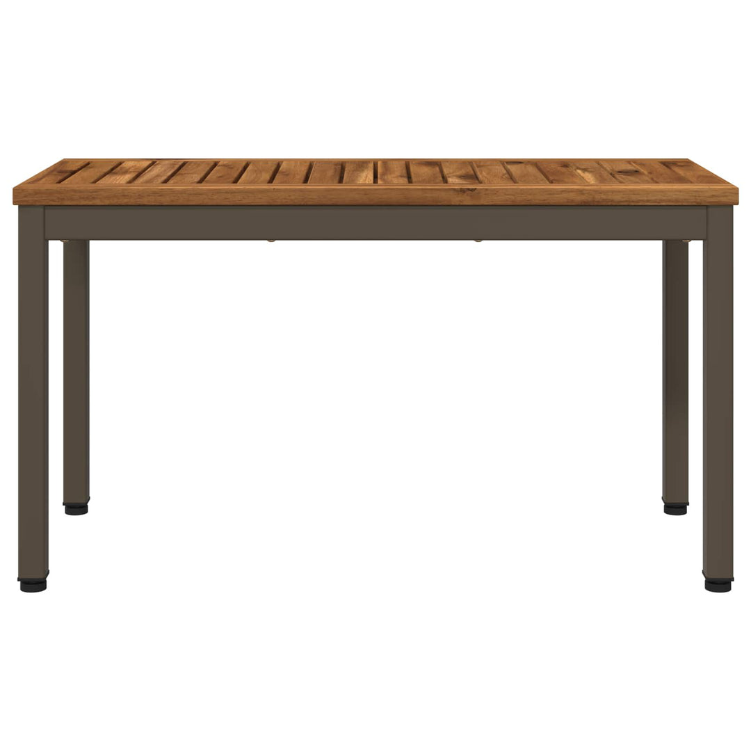 Havebænk 80,5 x 35 x 45 cm Massivt Akacietræ Naturlig og Kaffe