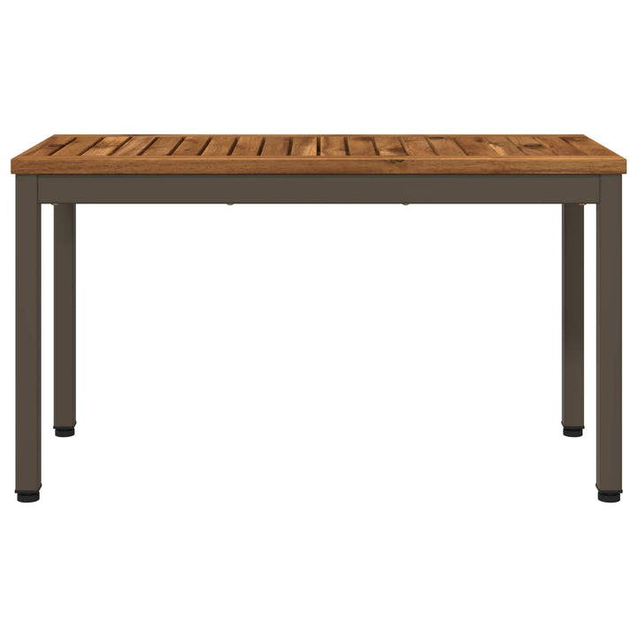 Havebænk 80,5 x 35 x 45 cm Massivt Akacietræ Naturlig og Kaffe