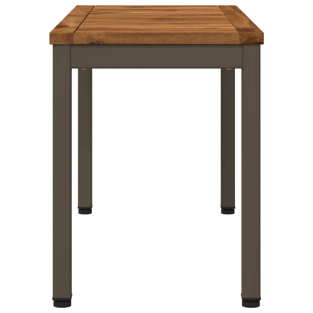 Havebænk 80,5 x 35 x 45 cm Massivt Akacietræ Naturlig og Kaffe