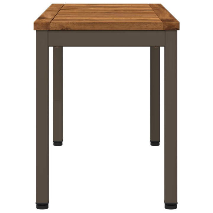 Havebænk 80,5 x 35 x 45 cm Massivt Akacietræ Naturlig og Kaffe
