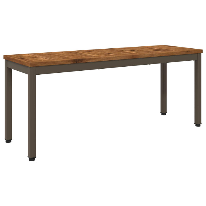 Havebænk 108,5 x 35 x 45 cm Massivt Akacietræ Naturlig og Kaffe