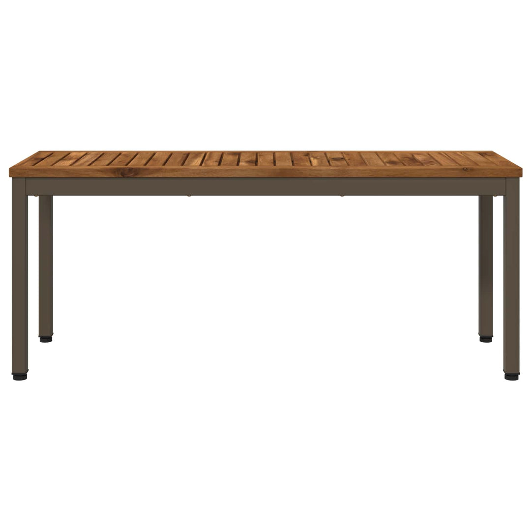 Havebænk 108,5 x 35 x 45 cm Massivt Akacietræ Naturlig og Kaffe