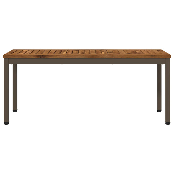 Havebænk 108,5 x 35 x 45 cm Massivt Akacietræ Naturlig og Kaffe