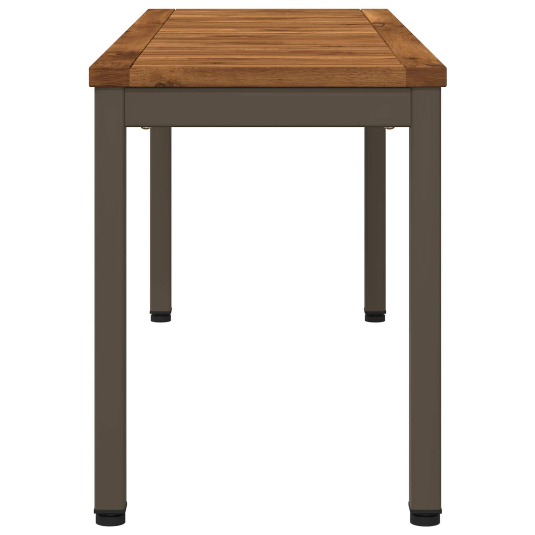 Havebænk 108,5 x 35 x 45 cm Massivt Akacietræ Naturlig og Kaffe
