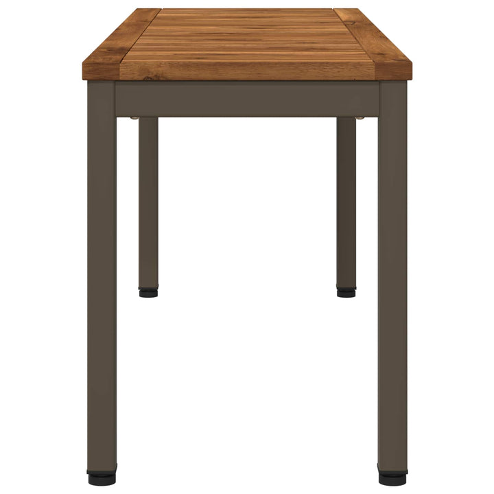 Havebænk 108,5 x 35 x 45 cm Massivt Akacietræ Naturlig og Kaffe