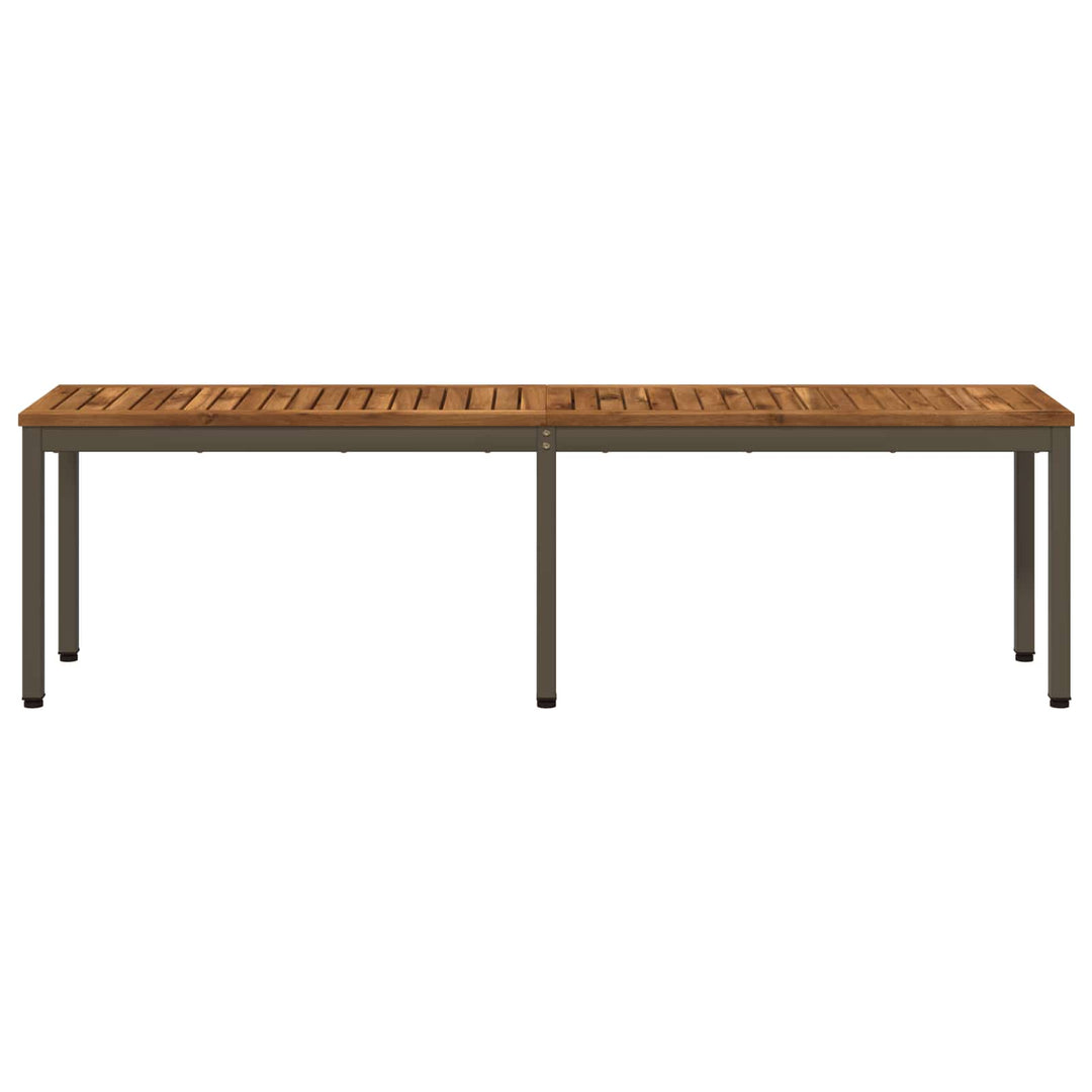 Havebænk 161 x 35 x 45 cm Massivt Akacietræ Naturlig og Kaffe
