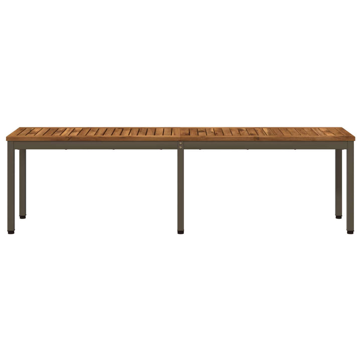 Havebænk 161 x 35 x 45 cm Massivt Akacietræ Naturlig og Kaffe