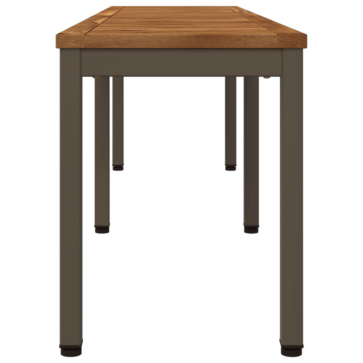 Havebænk 161 x 35 x 45 cm Massivt Akacietræ Naturlig og Kaffe
