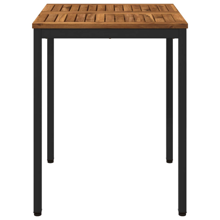Havemiddagstabel Naturfarvet og sort 60 x 60,5 x 75 cm
