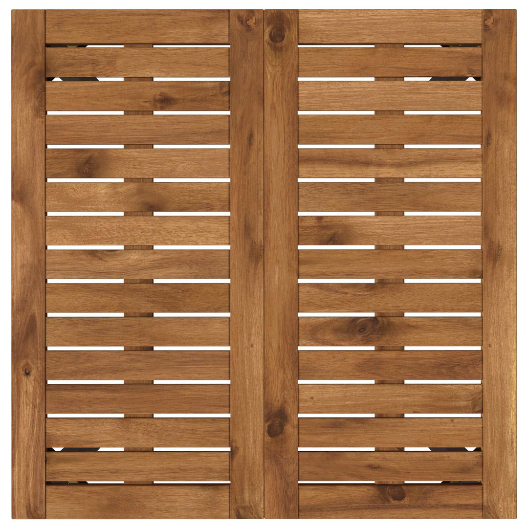 Havemiddagstabel Naturfarvet og sort 60 x 60,5 x 75 cm