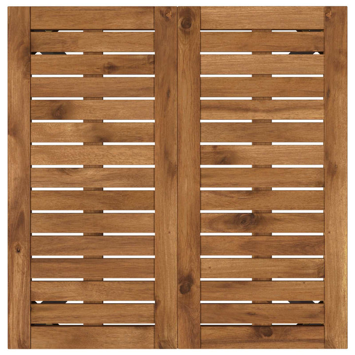 Havemiddagstabel Naturfarvet og sort 60 x 60,5 x 75 cm