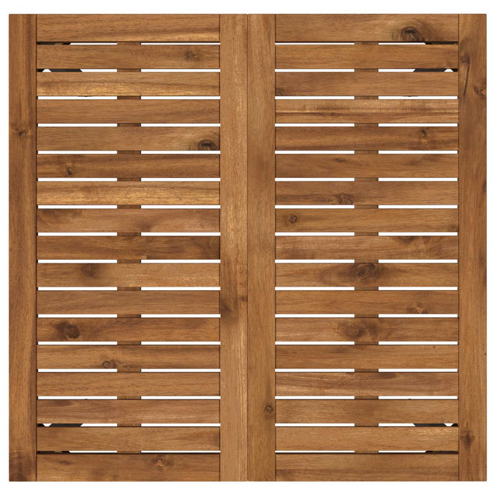 Havemiddagstabel Naturfarvet og sort 70 x 68,5 x 75 cm