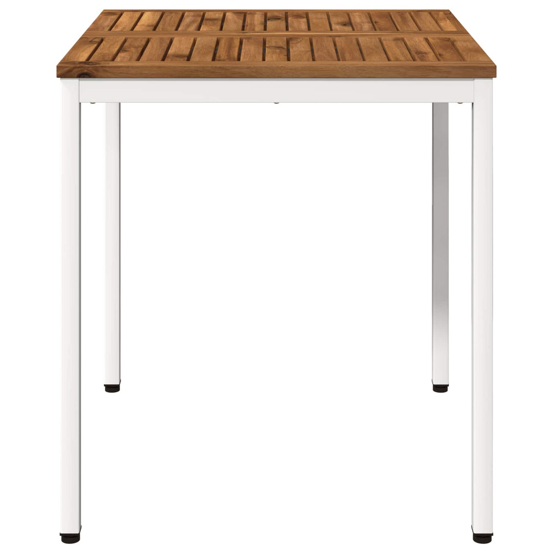 Havemiddagstabel Natur og hvid 70 x 68,5 x 75 cm