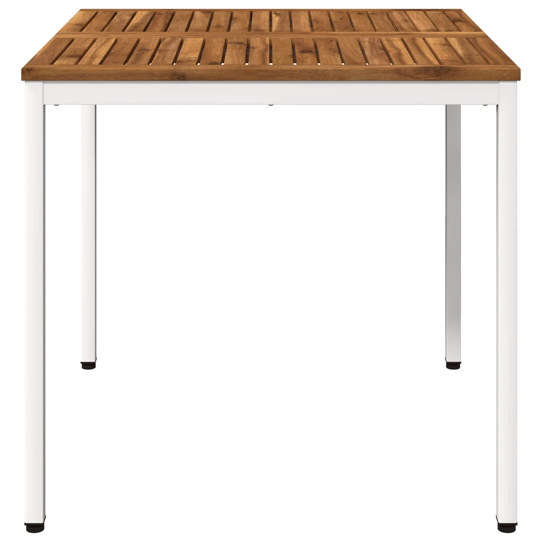 Havemiddagstabel Natur og hvid 80 x 80,5 x 75 cm