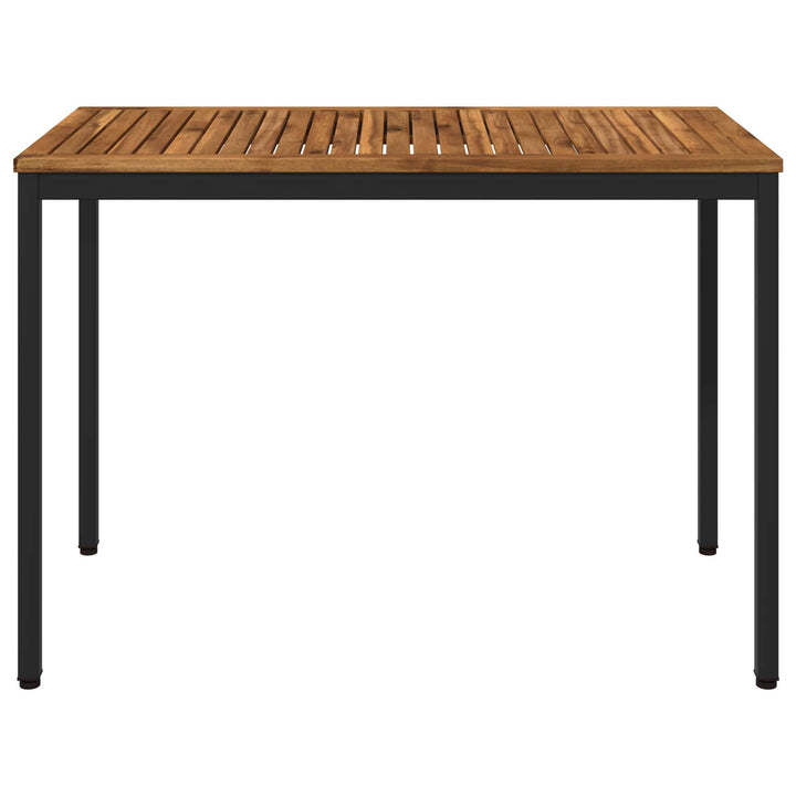 Havemiddagstabel Naturfarvet og sort 108,5 x 55 x 75 cm