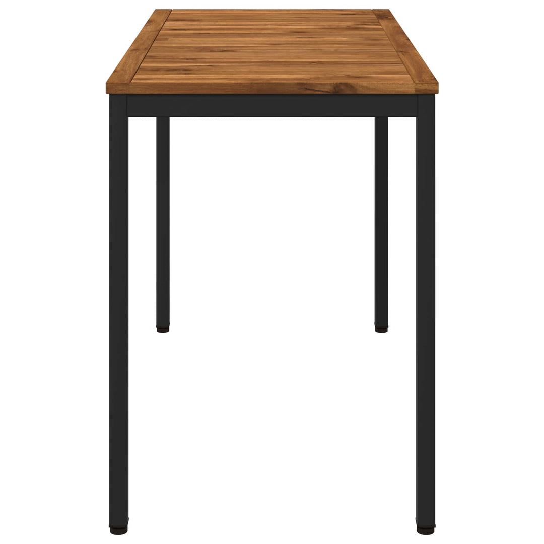 Havemiddagstabel Naturfarvet og sort 108,5 x 55 x 75 cm