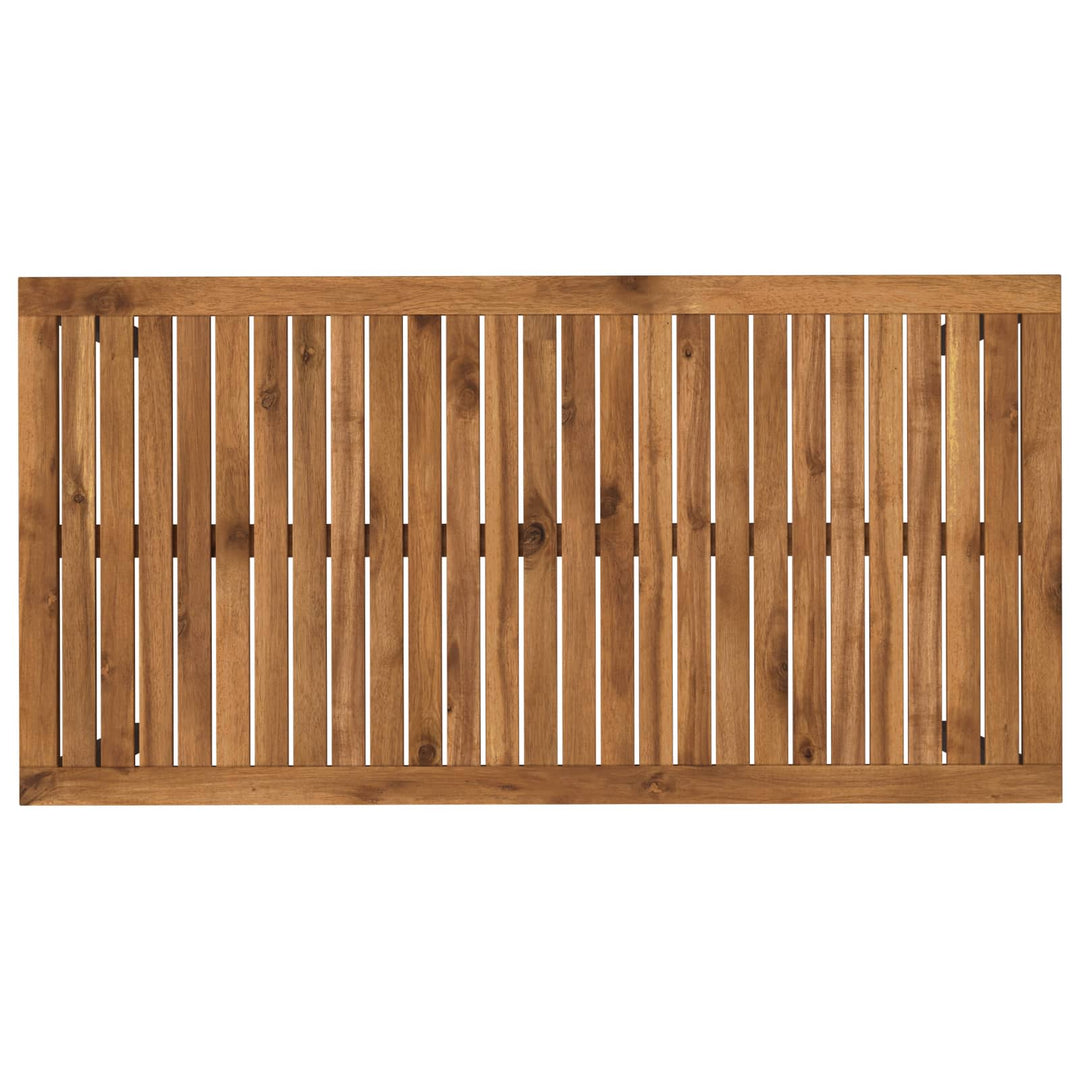 Havemiddagstabel Naturfarvet og sort 108,5 x 55 x 75 cm