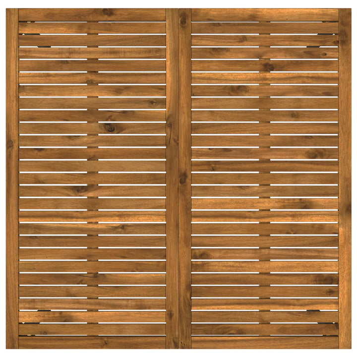 Havemiddagstabel Naturfarvet og sort 110 x 108,5 x 75 cm