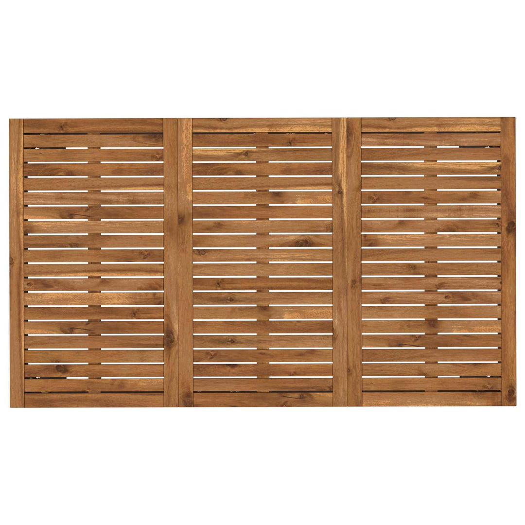 Havemiddagstabel Naturfarvet og sort 141 x 80,5 x 75 cm