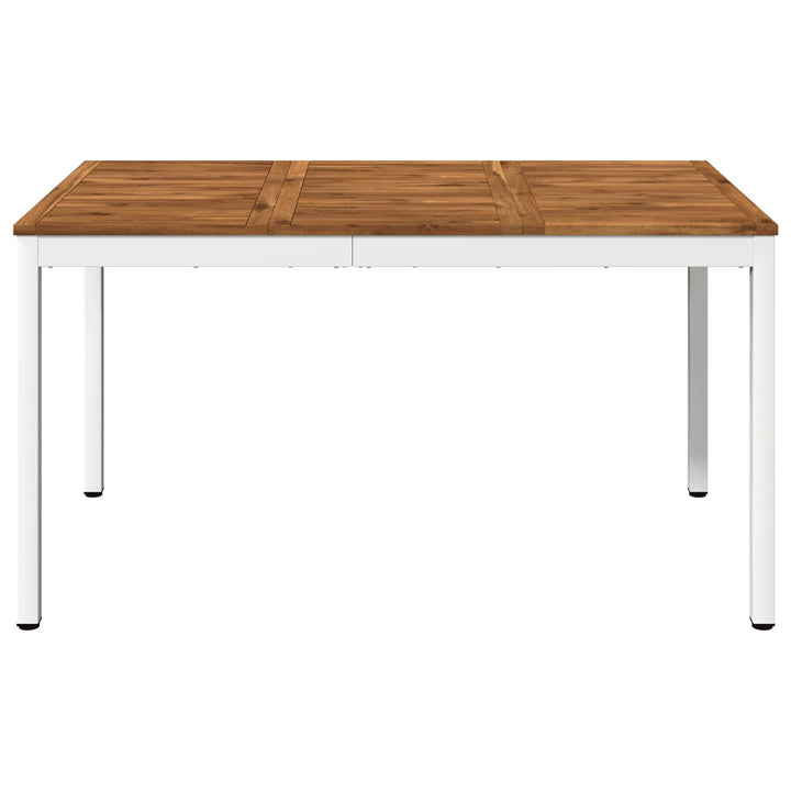 Havemiddagstabel Natur og hvid 141 x 80,5 x 75 cm