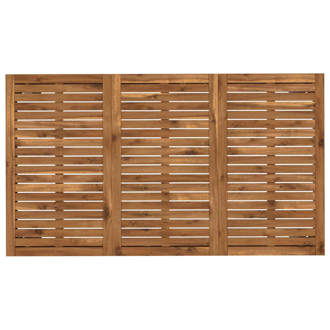 Havemiddagstabel Natur og hvid 141 x 80,5 x 75 cm
