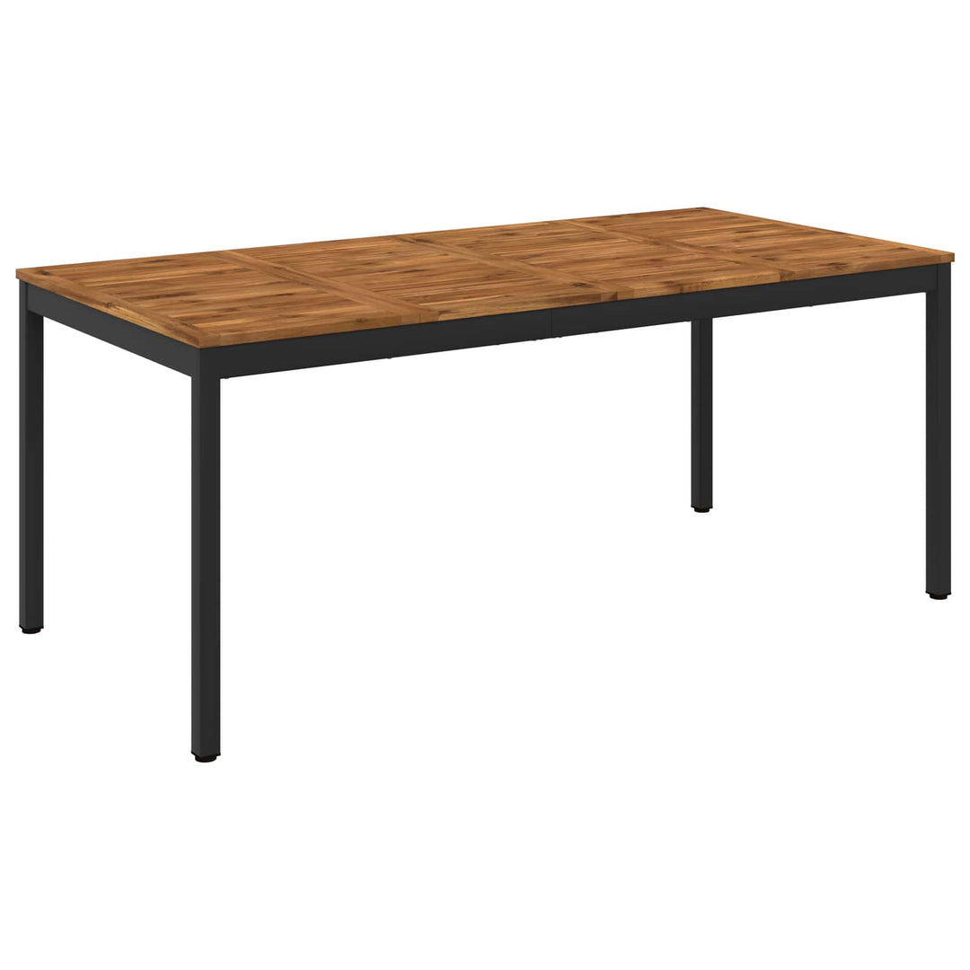 Havemiddagstabel Naturfarvet og sort 147 x 88,5 x 75 cm