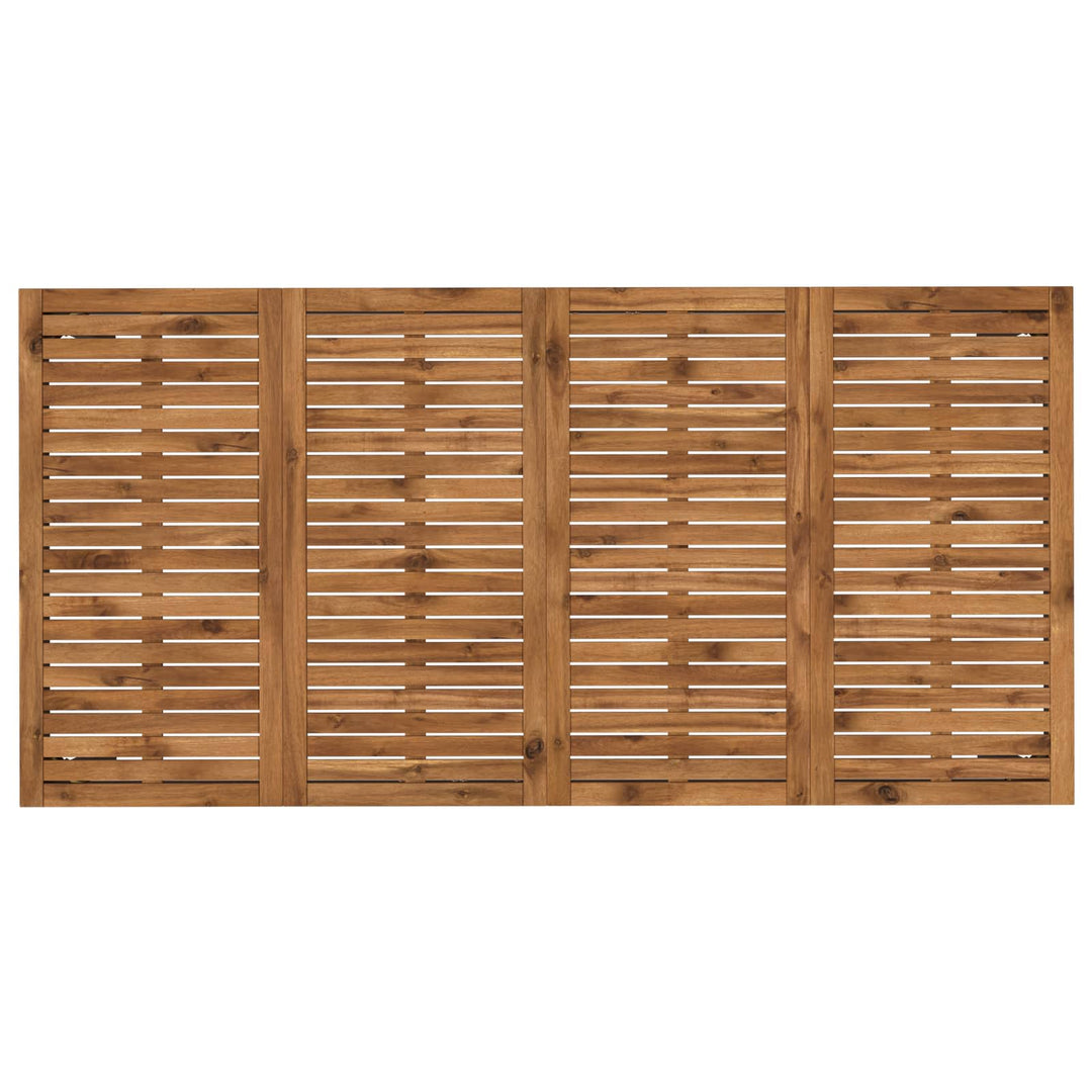 Havemiddagstabel Naturfarvet og sort 147 x 88,5 x 75 cm