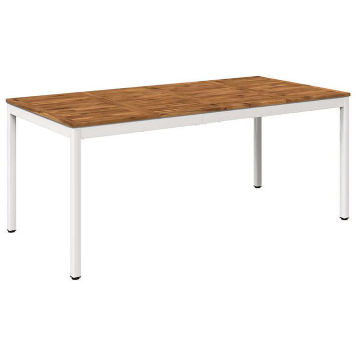 Havemiddagstabel Natur og hvid 147 x 88,5 x 75 cm