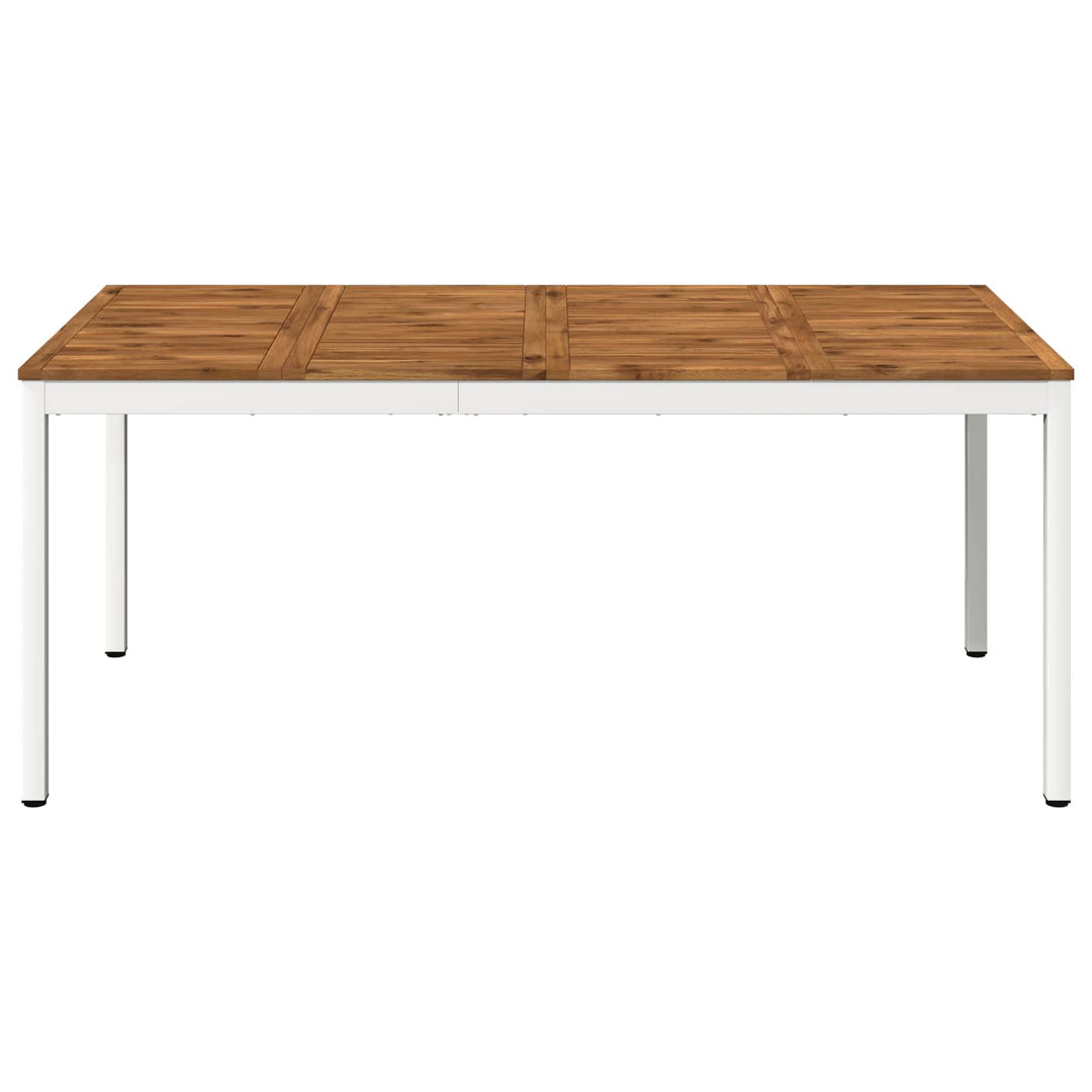 Havemiddagstabel Natur og hvid 147 x 88,5 x 75 cm