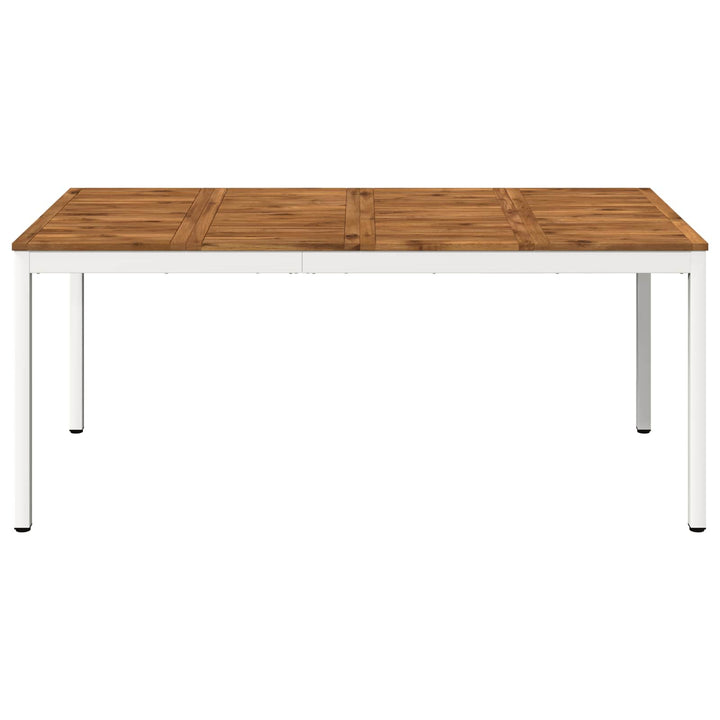 Havemiddagstabel Natur og hvid 147 x 88,5 x 75 cm